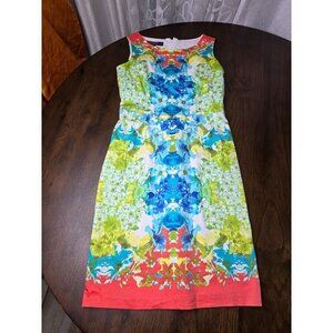 Nine West Floral Cotton Party/Cocktail Dresses Women size 6 Easter Coctail Party